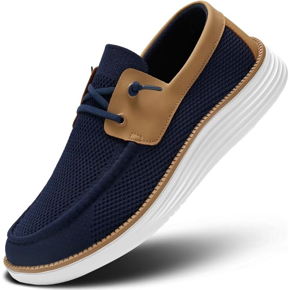 〽️Closed Toe Loafers Sneakers Men's Dark Blue Mesh Slip On Lightweight Soft Sole